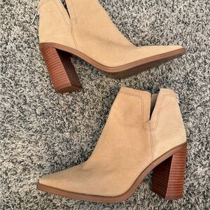Vince Camuto Beige Ankle Booties